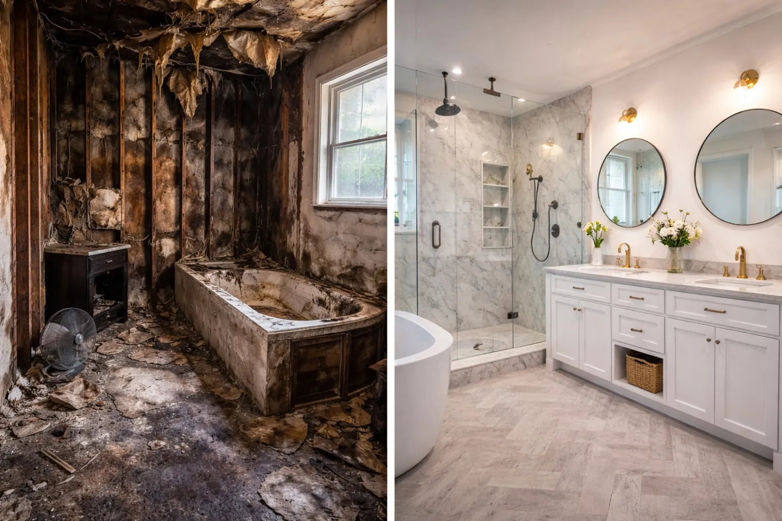 bathroom before restoration